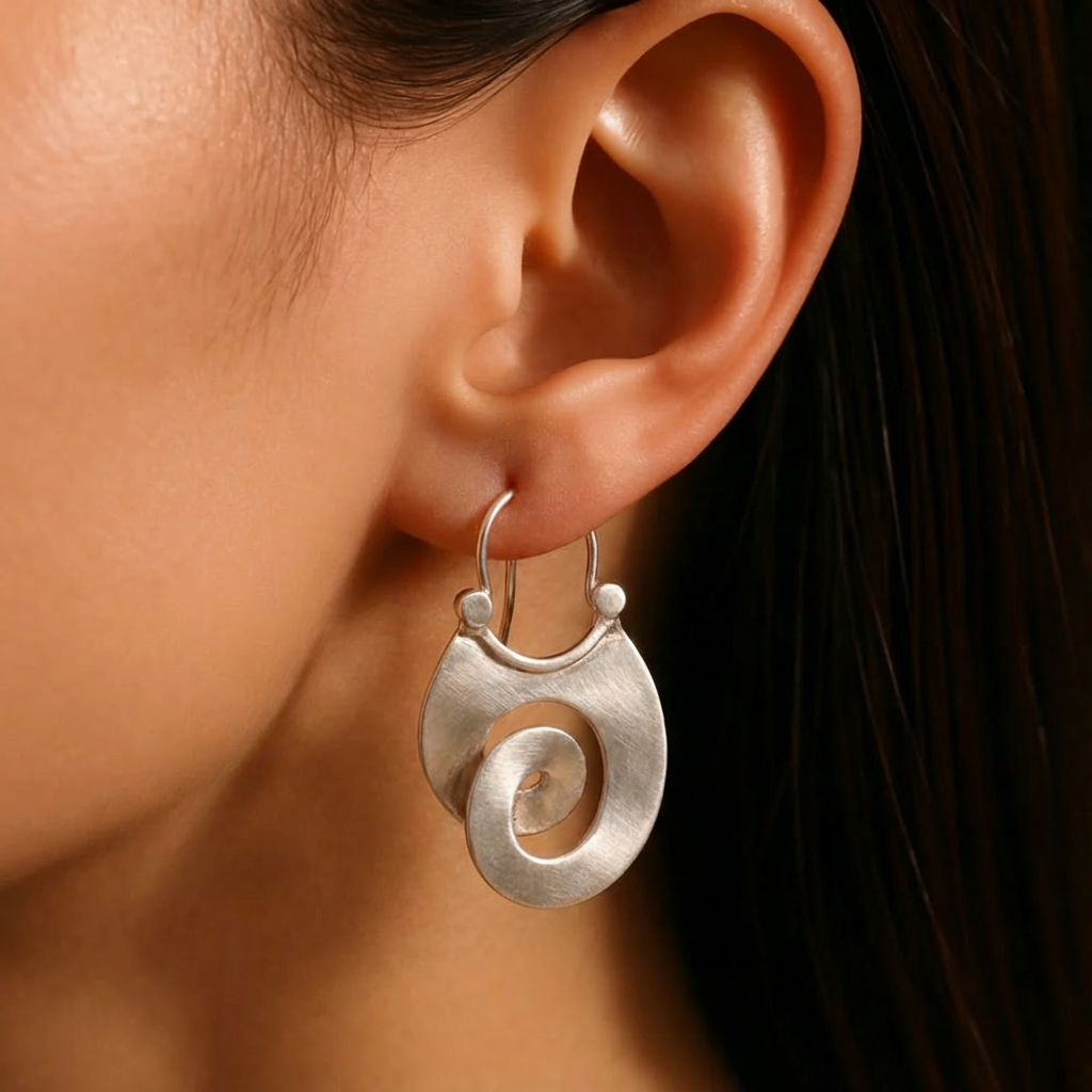 Emma | Ladies Vintage Gold Online Silver Earrings