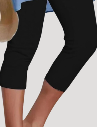 Ethan | Capri Black Cotton Leggings