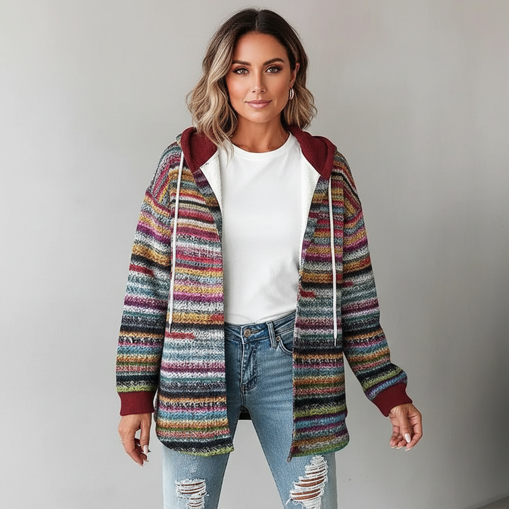 Ethan | Denim Women With Hood Jacket