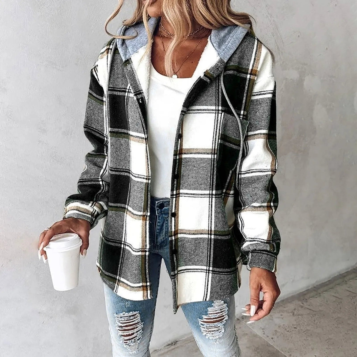 Ethan | Denim Women With Hood Jacket