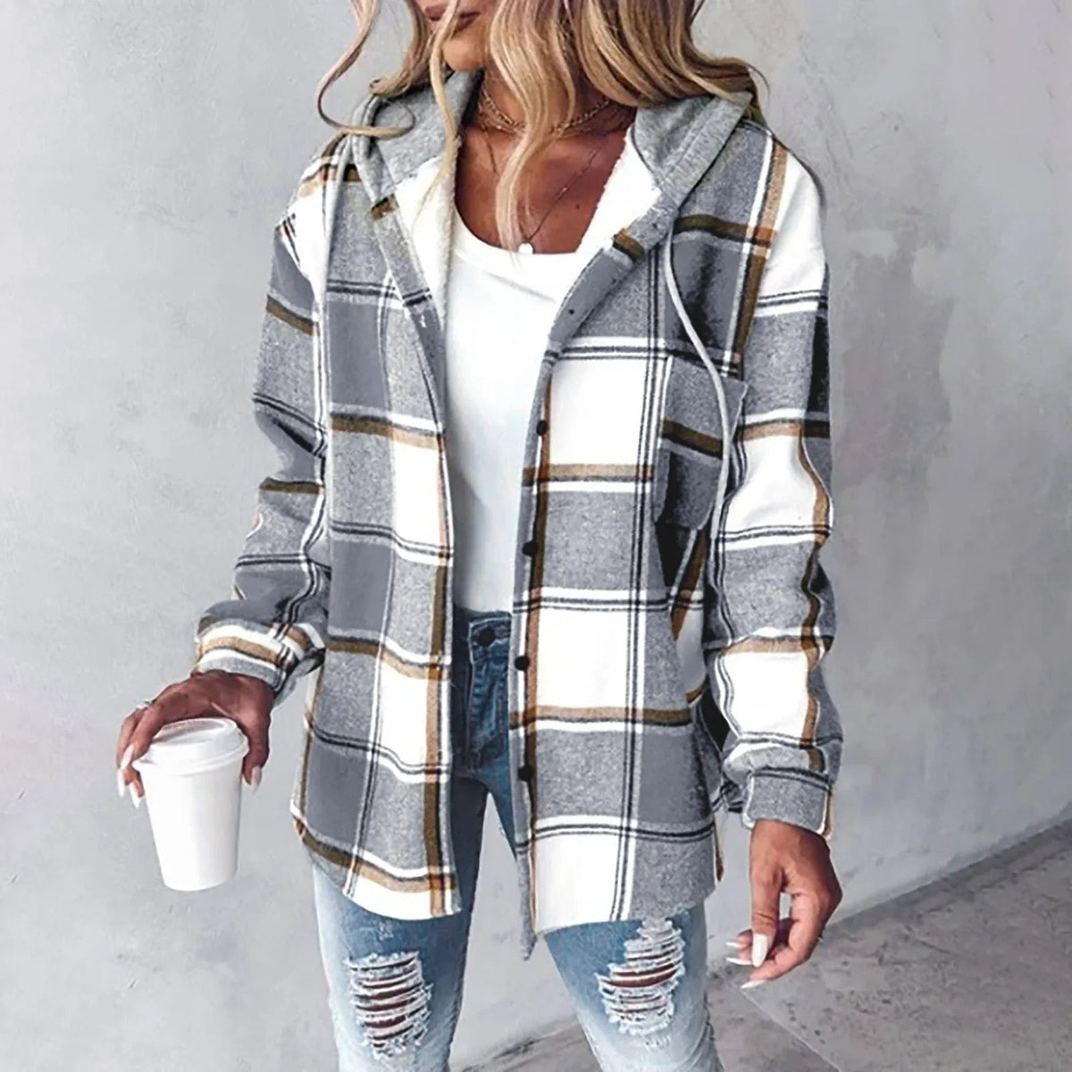 Ethan | Denim Women With Hood Jacket