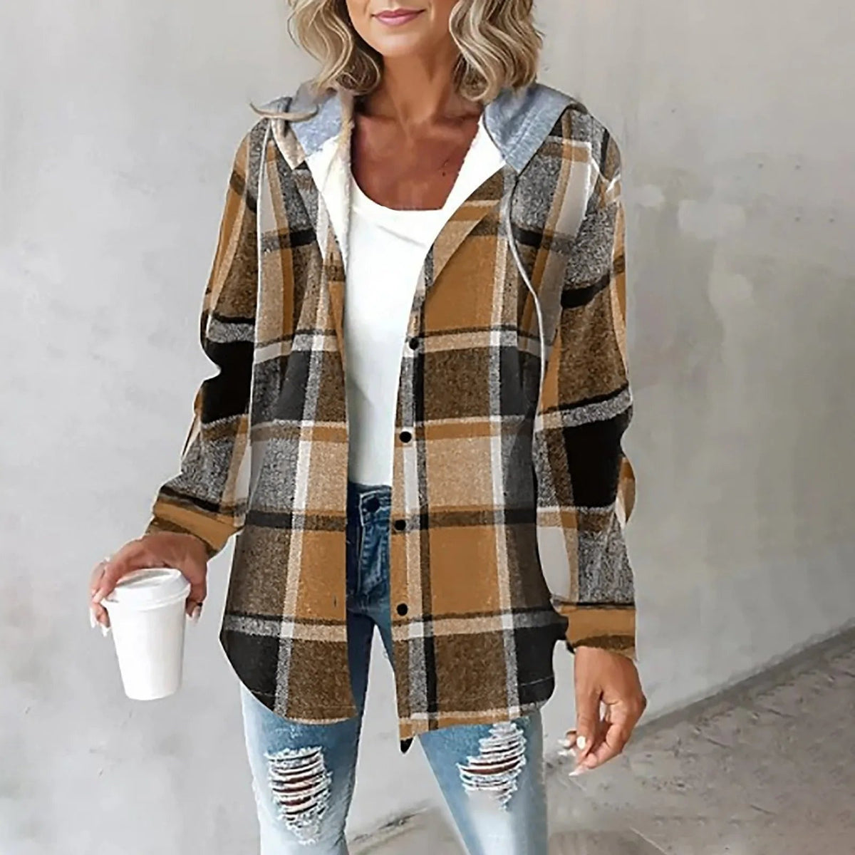 Ethan | Denim Women With Hood Jacket