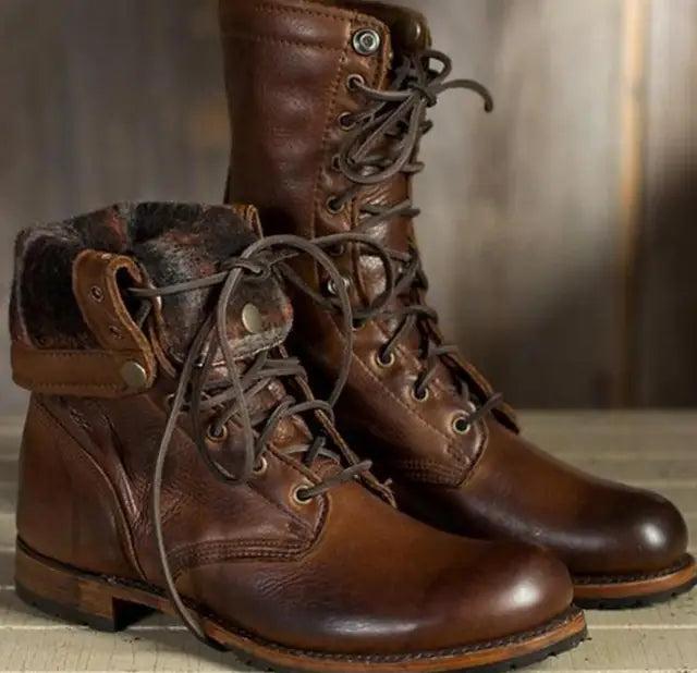 Ethan | Leather Ankle Women S Boots Dark