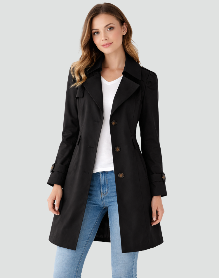 Olivia | Classic Long Trench Coat