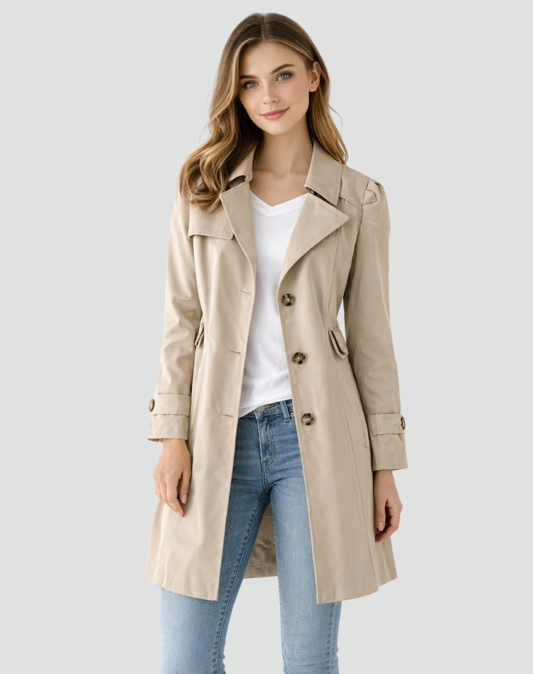 Olivia | Classic Long Trench Coat