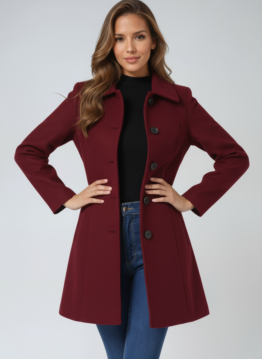 Sophia | Ladies Long Trench Coat