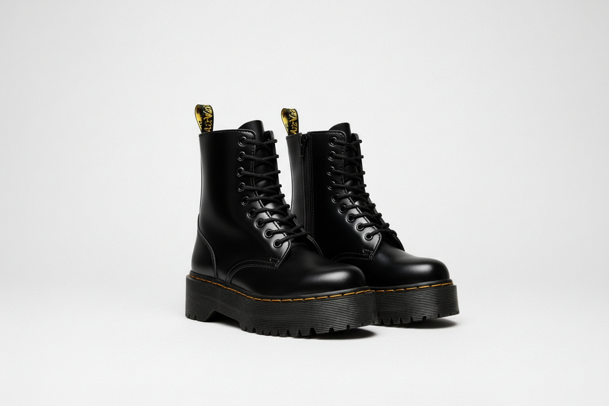 Ethan | Platform Lace For Women Boots Black