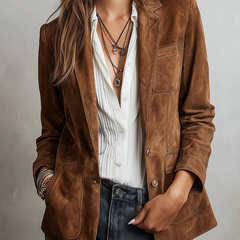 Ethan | Winter Brown Suede Jacket