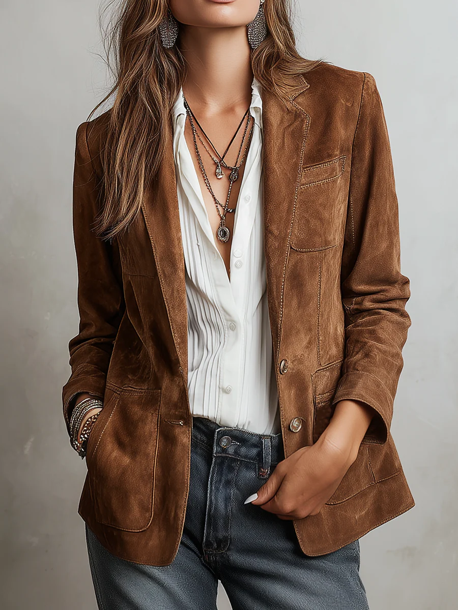 Ethan | Winter Brown Suede Jacket