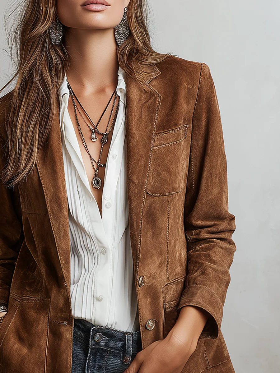 Ethan | Winter Brown Suede Jacket