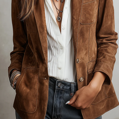 Ethan | Winter Brown Suede Jacket