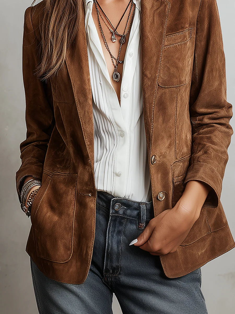 Ethan | Winter Brown Suede Jacket