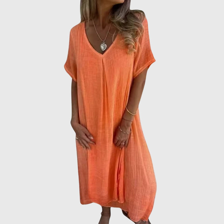 Fiona – Vestido Elegante e Leve com Decote em V