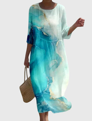 Hayley | Floral Print Flowy Maxi Dress