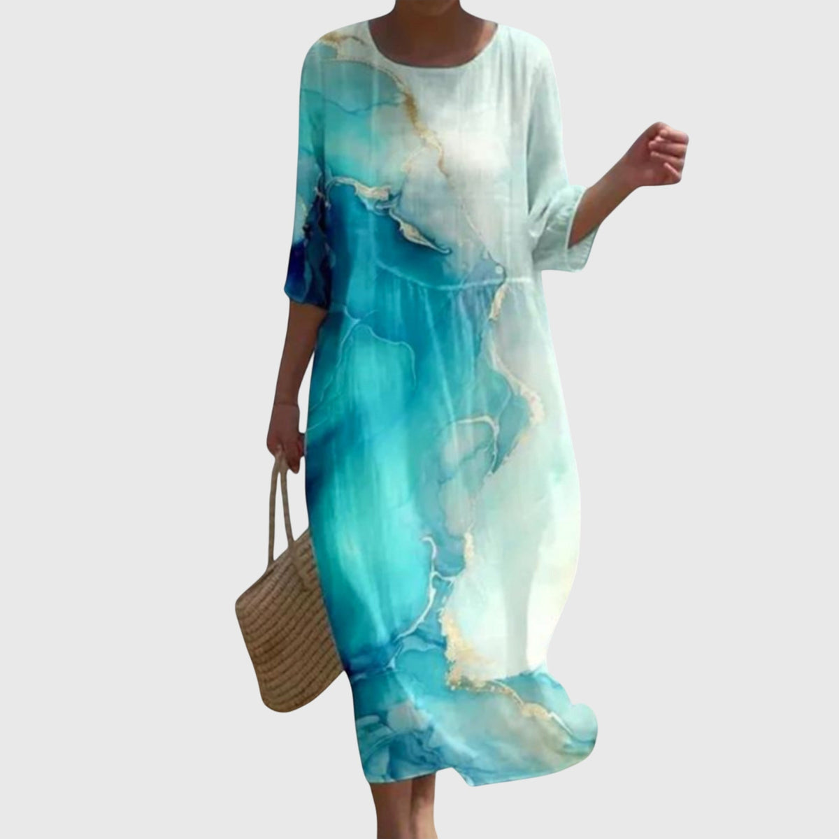 Hayley | Floral Print Flowy Maxi Dress