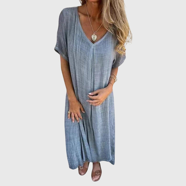 Fiona – Vestido Elegante e Leve com Decote em V