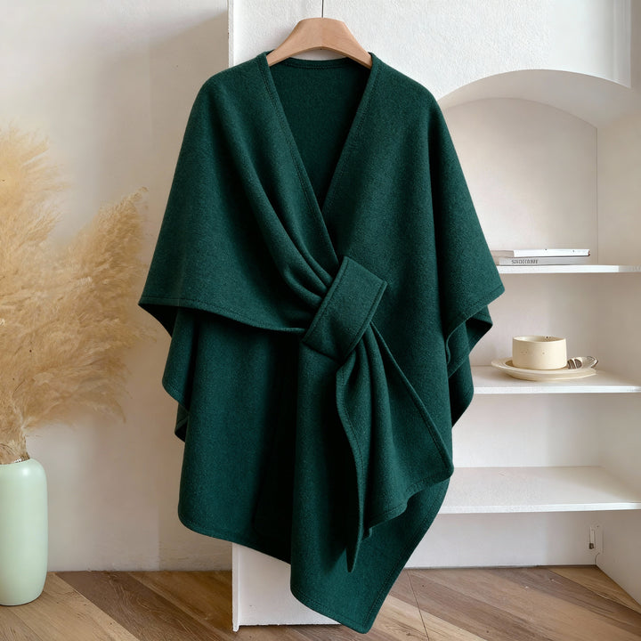 Auren Élise – Xale Luxuoso de Fleece Drapeado