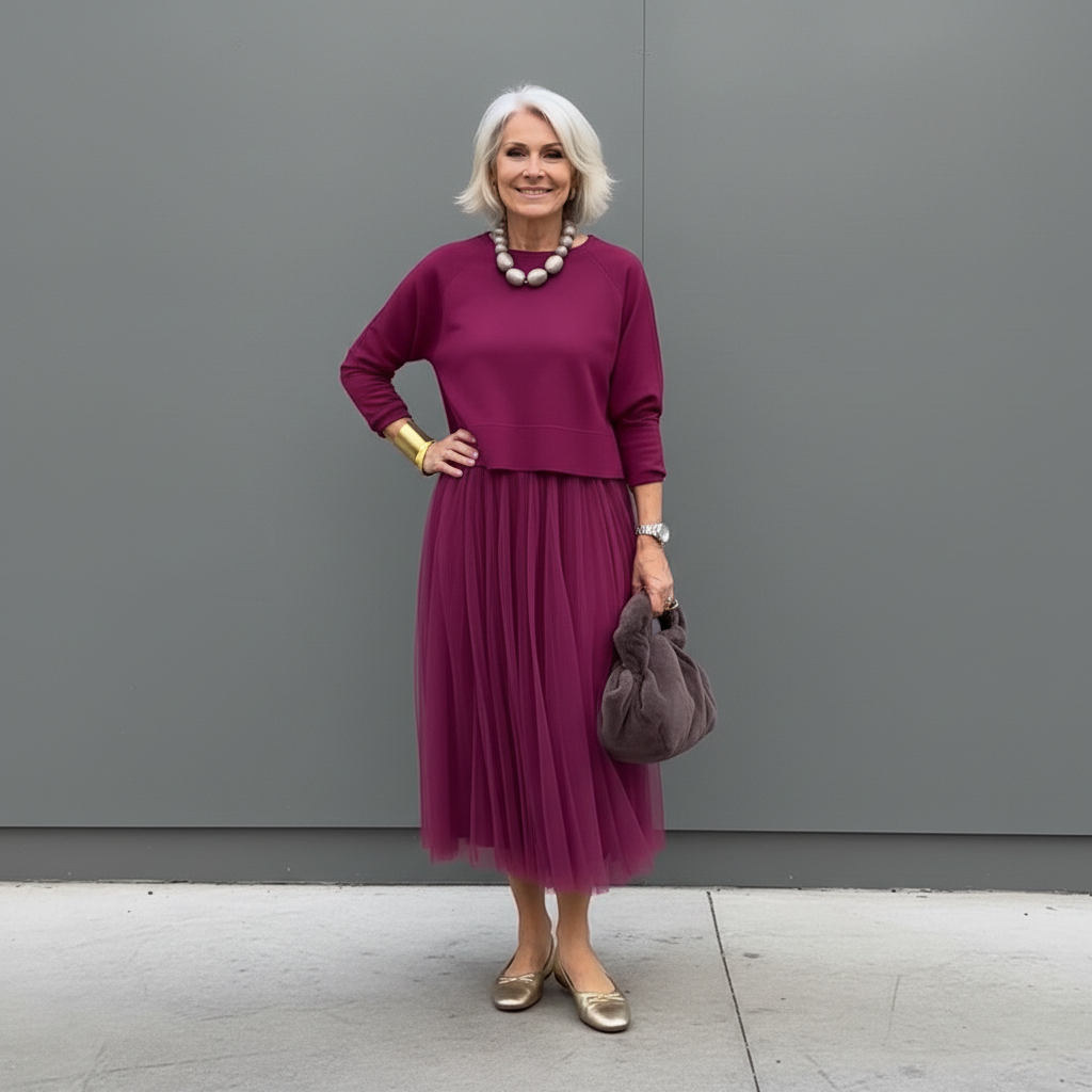 Emmie | Women's Knit Two-Piece Set, Sleeveless Dress and Layering Top Outfit