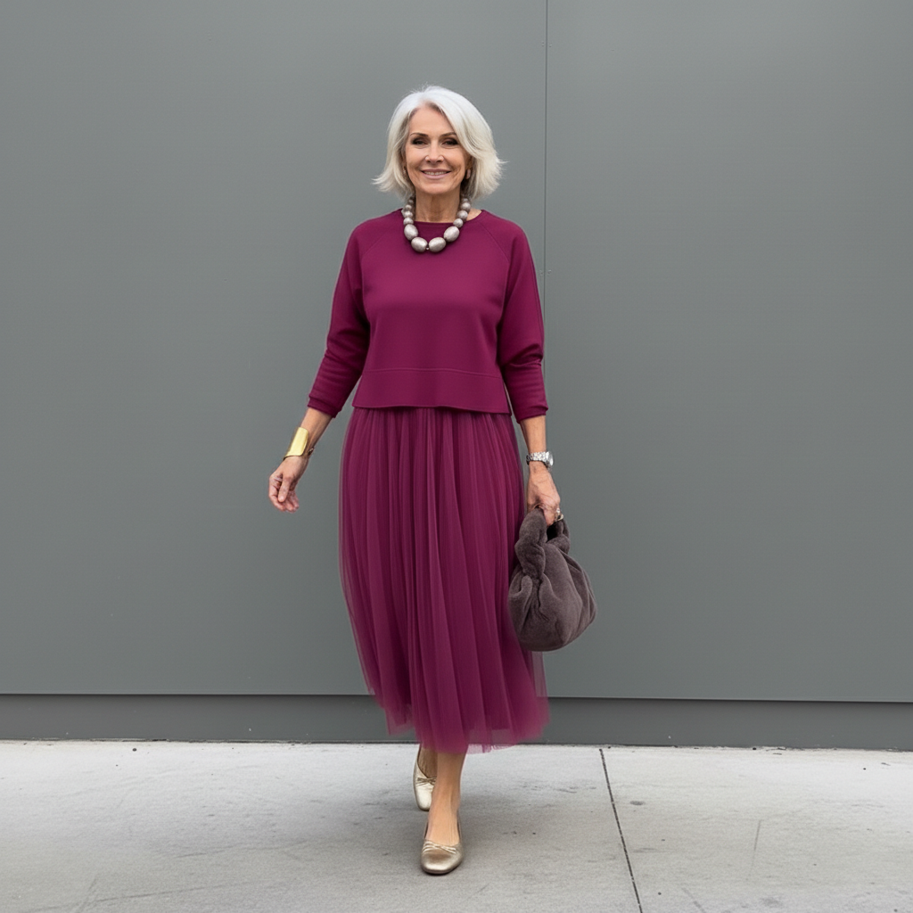Emmie | Women's Knit Two-Piece Set, Sleeveless Dress and Layering Top Outfit