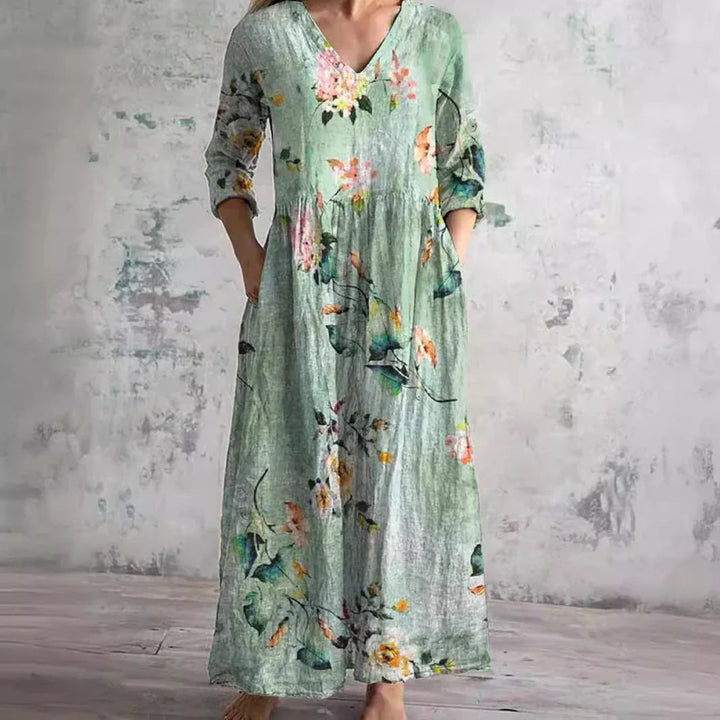 Vestido Midi Boho Floral Chic