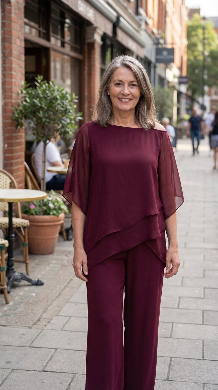 Valerie - Conjunto Dois Peças Soft Drape – Elegância Sem Esforço, Conforto o Dia Todo