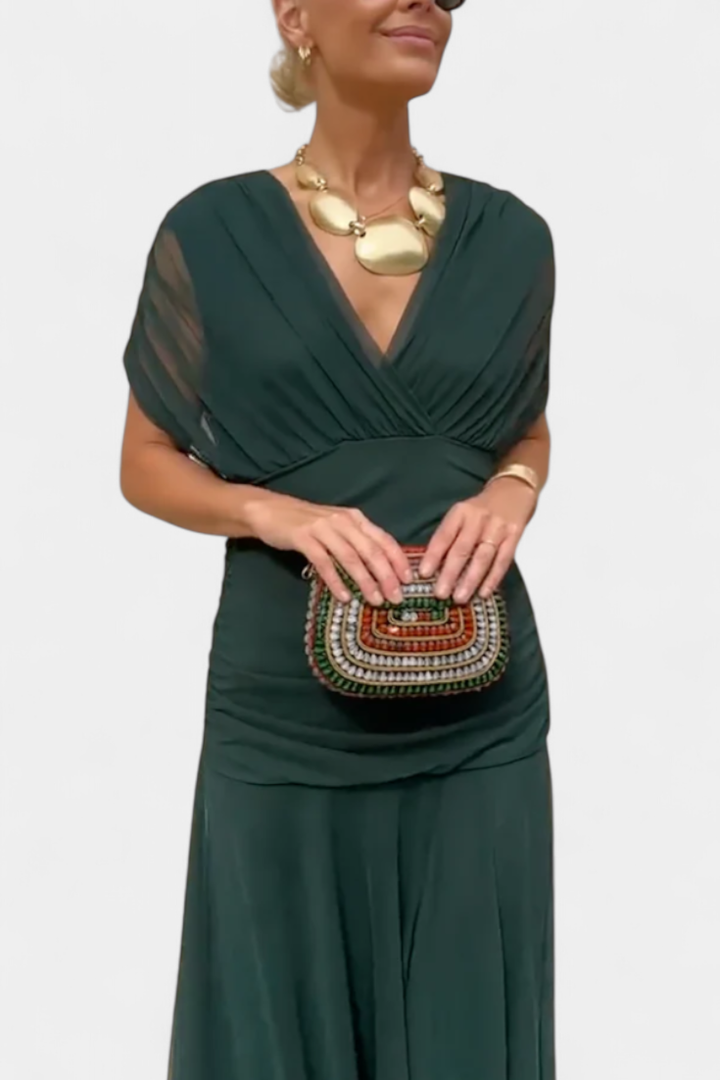 Alondra | Vestido Longo Floral com Decote em V