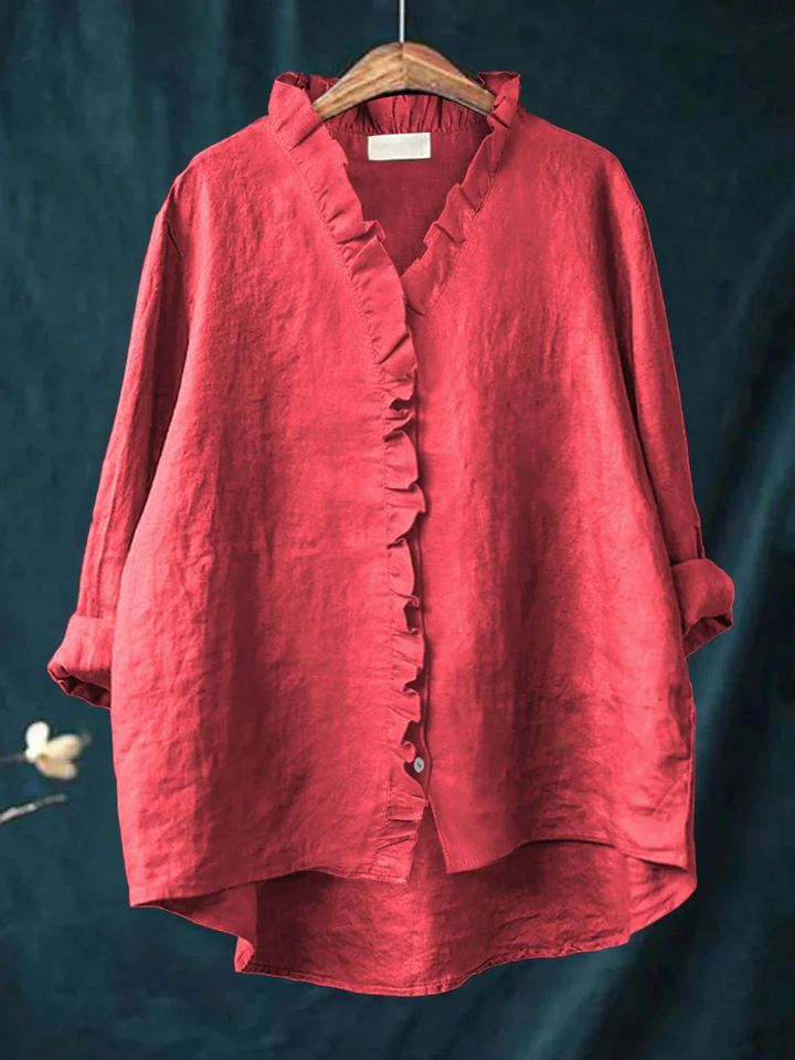Maribel | Blusa com Babados Suaves - Para Conforto Real