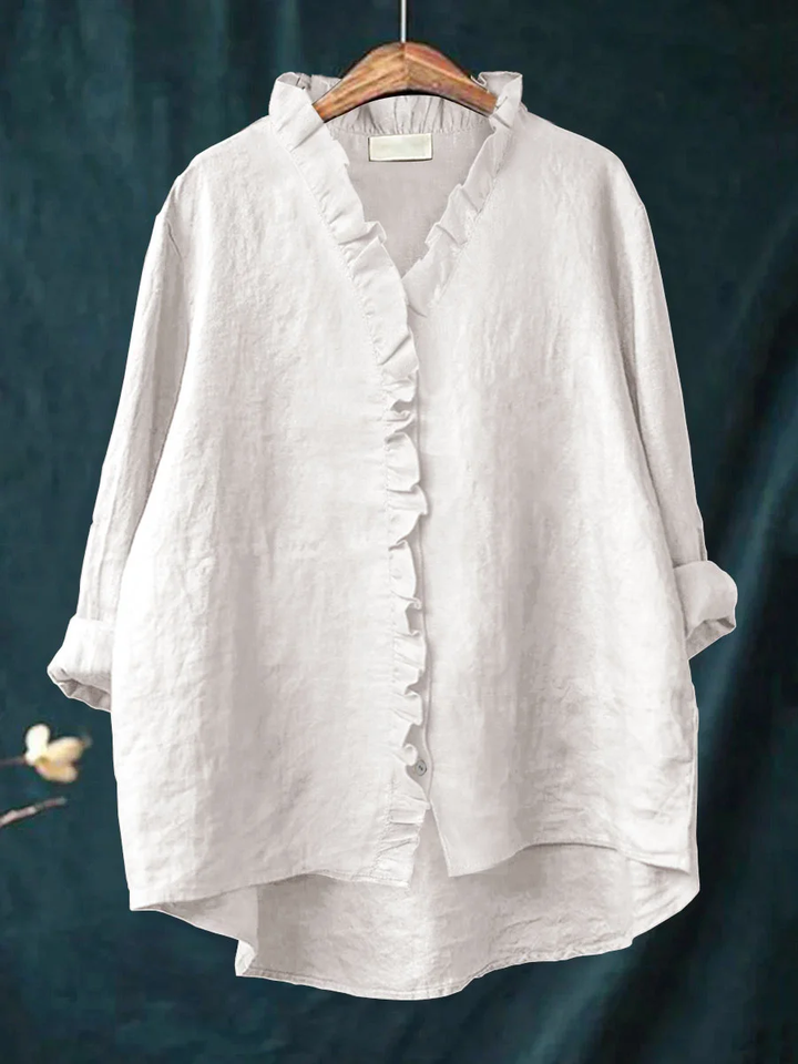 Maribel | Blusa com Babados Suaves - Para Conforto Real