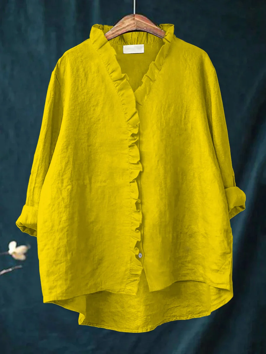 Maribel | Blusa com Babados Suaves - Para Conforto Real
