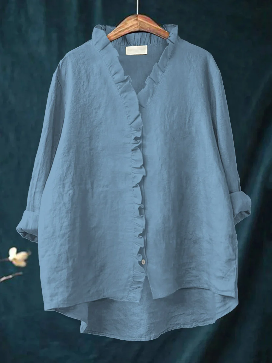 Maribel | Blusa com Babados Suaves - Para Conforto Real
