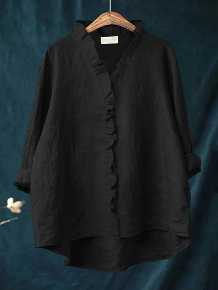 Maribel | Blusa com Babados Suaves - Para Conforto Real
