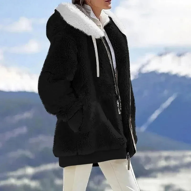 Kirsty | Women's Hooded Winter Jacket, Full-Zip Warm Coat for Cold Weather