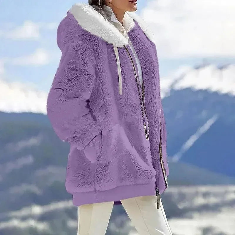Kirsty | Women's Hooded Winter Jacket, Full-Zip Warm Coat for Cold Weather