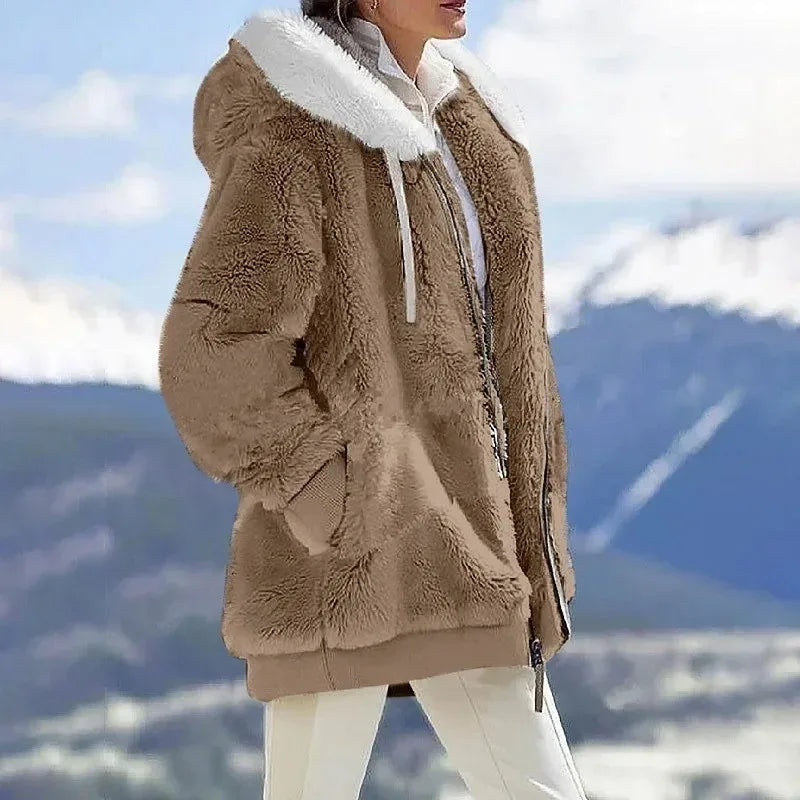 Kirsty | Women's Hooded Winter Jacket, Full-Zip Warm Coat for Cold Weather