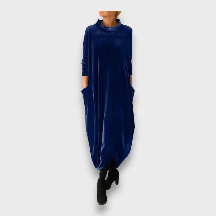 Éloura - Vestido maxi elegante de terciopelo