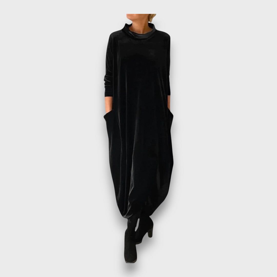 Éloura - Vestido maxi elegante de terciopelo