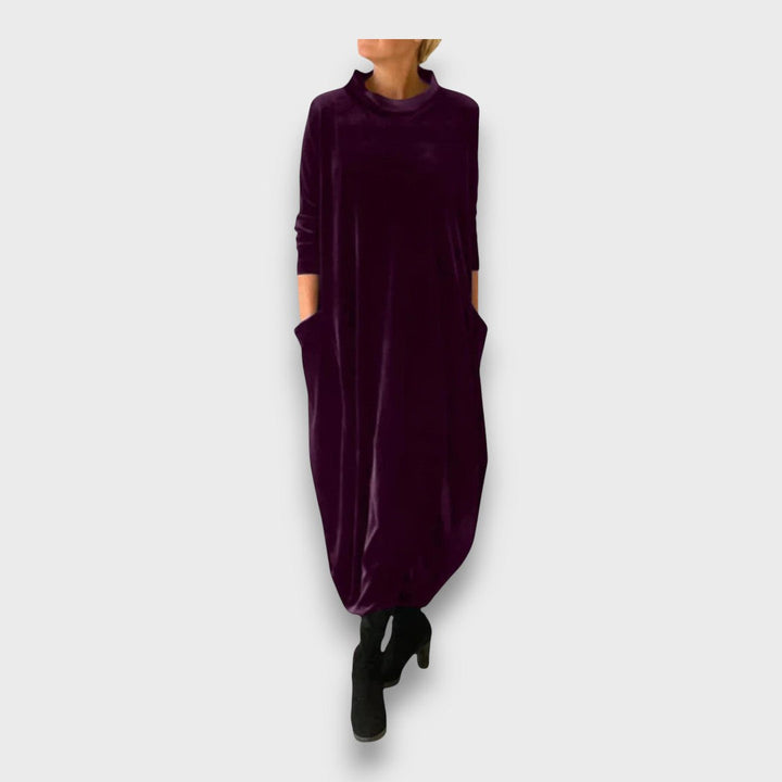 Éloura - Vestido maxi elegante de terciopelo