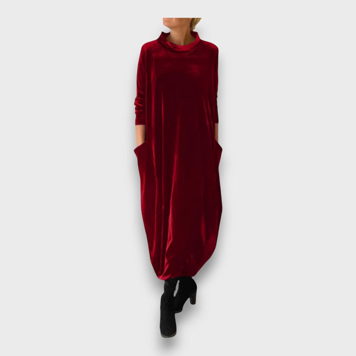 Éloura - Vestido maxi elegante de terciopelo