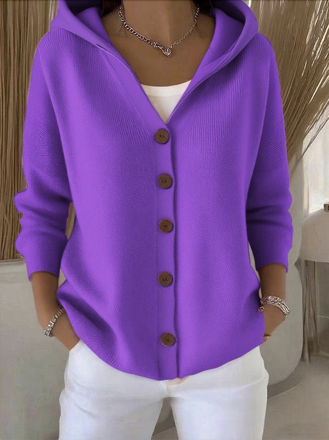 Claire | Hooded Knit Cardigan