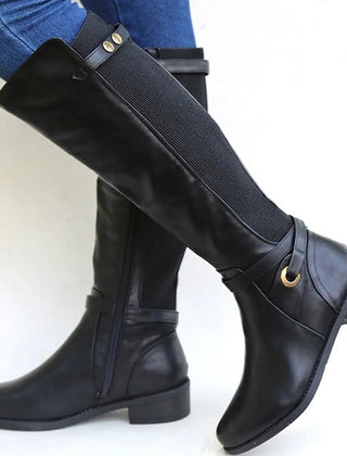 Jacob | Knee High Leather Heel Boots