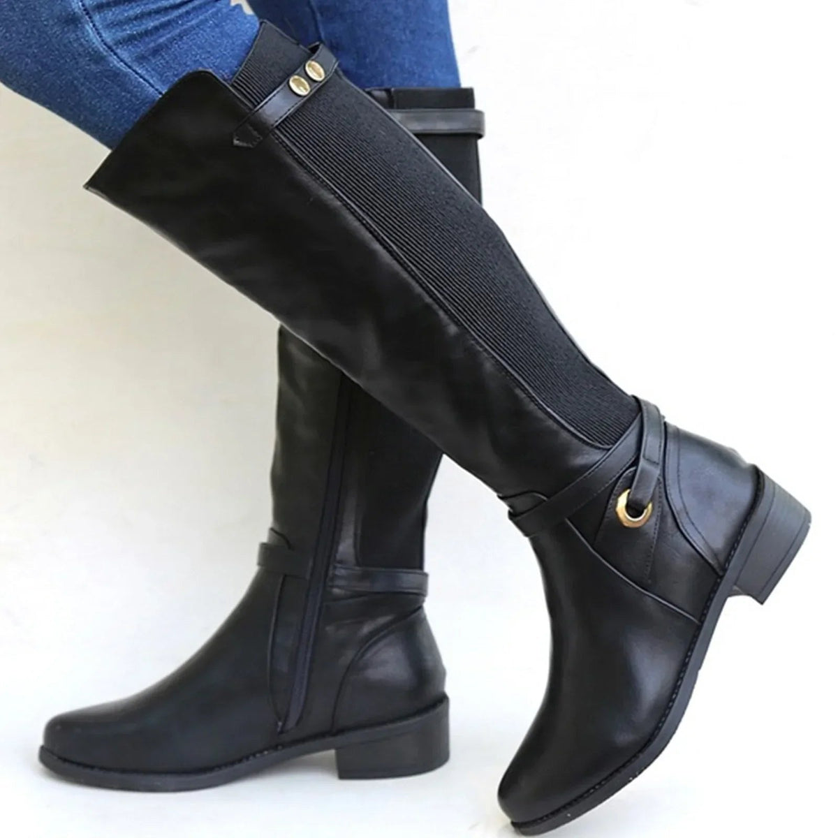 Jacob | Knee High Leather Heel Boots