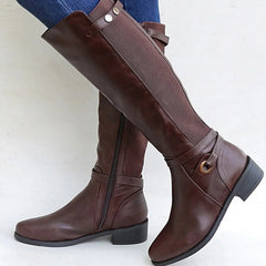 Jacob | Knee High Leather Heel Boots