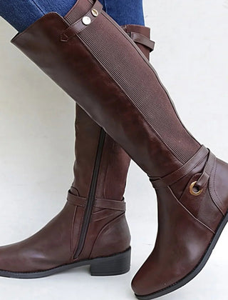Jacob | Knee High Leather Heel Boots