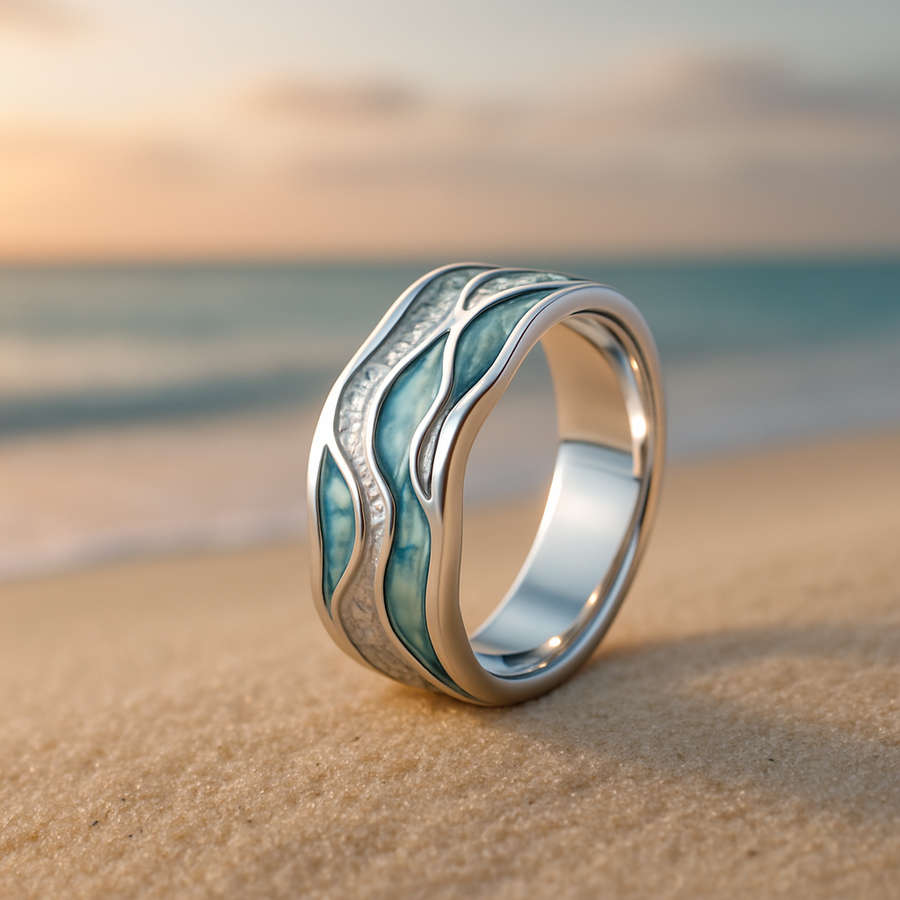 Norah | Turquoise Wave Statement Ring