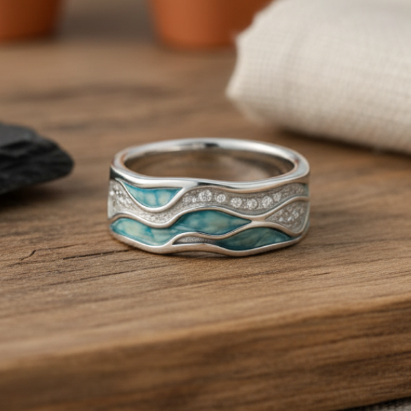 Norah | Turquoise Wave Statement Ring