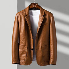 Jacob | Leather Bomber Men Oversized Jacket