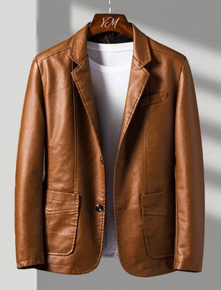 Jacob | Leather Bomber Men Oversized Jacket