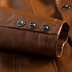 Jacob | Leather Bomber Men Oversized Jacket