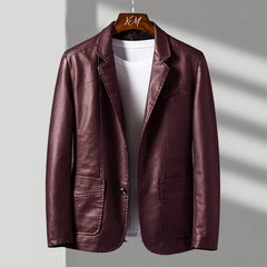 Jacob | Leather Bomber Men Oversized Jacket