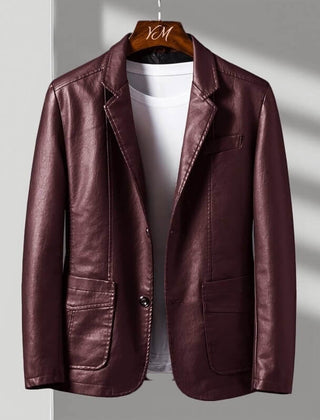 Jacob | Leather Bomber Men Oversized Jacket